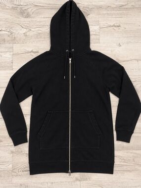Uniqlo Black Full-Zip Hooded Sweater
